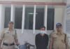 पुलिस ने चोरी की बाइक के साथ बाइक चोर को किया गिरफ्तार