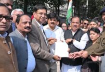 कांग्रेस ने लगातार बढ़ रही आपराधिक घटनाओं के खिलाफ पुलिस मुख्यालय का किया घेराव