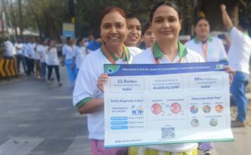 विश्व ग्लूकोमा सप्ताह; विवेकानंद नेत्रालय में 160 लोगों की निःशुल्क जांच जागरूकता रैली आयोजित