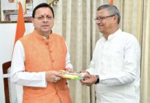 मुख्यमंत्री से मिले राज्यमंत्री बुटोला, कुमाऊँ भ्रमण एवं खेल गतिविधियों की रिपोर्ट सौंपी