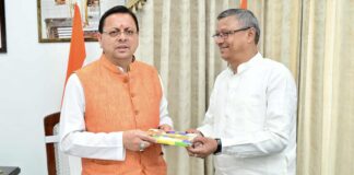 मुख्यमंत्री से मिले राज्यमंत्री बुटोला, कुमाऊँ भ्रमण एवं खेल गतिविधियों की रिपोर्ट सौंपी